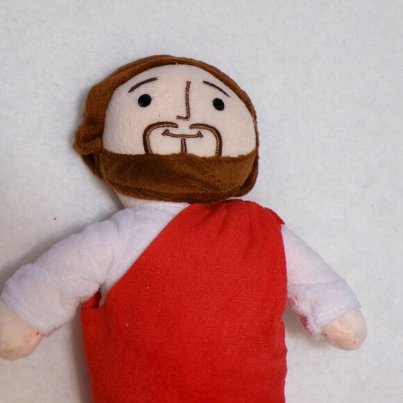 12" Jesus Plush Toy Soft Red Robe - Picture 6 of 7